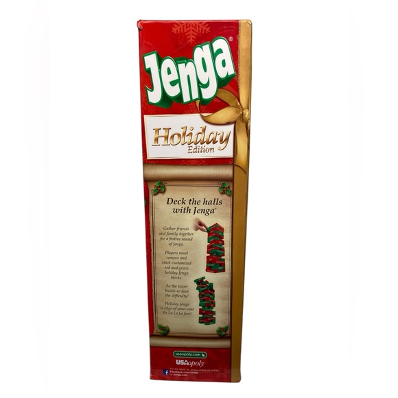INCOMPLETE Jenga Holiday Edition 2011 Red Green HTF - 42 pieces. - Picture 3 of 11